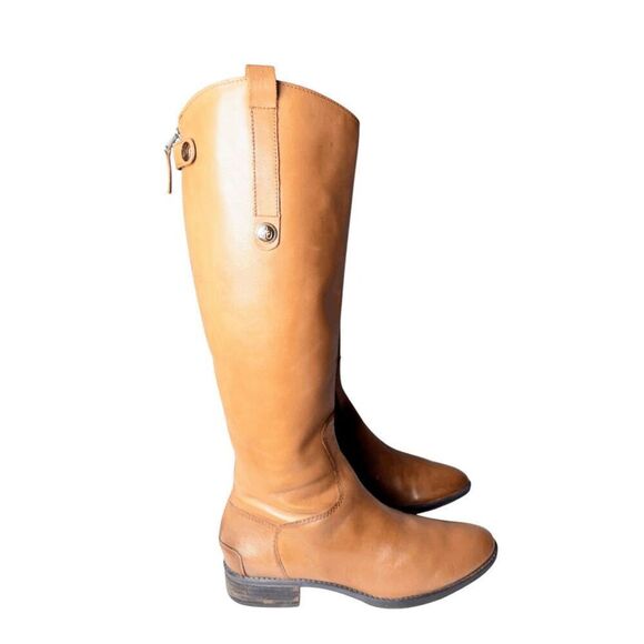 SAM EDELMAN Penny 2 Whiskey Leather Riding Boot Size 8M - Picture 3 of 9